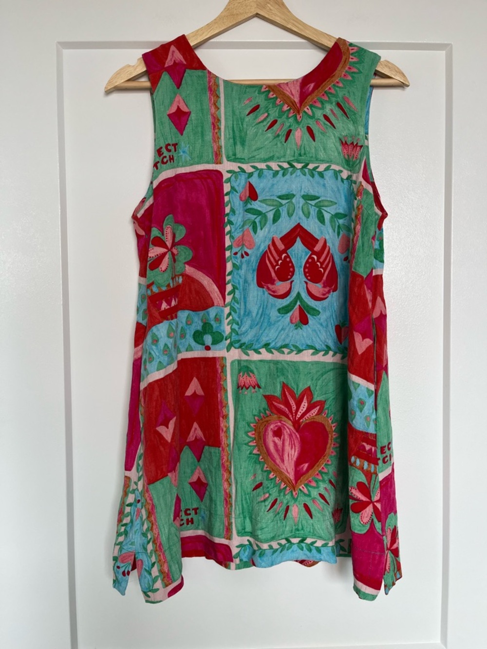 Paper Heart Patchwork Heart Mini Dress - Tarot pattern